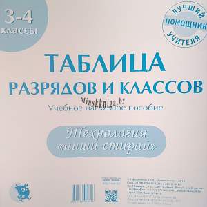 Таблица разрядов и классов (3-4 классы). Учебно-наглядное пособие, , Новое знание